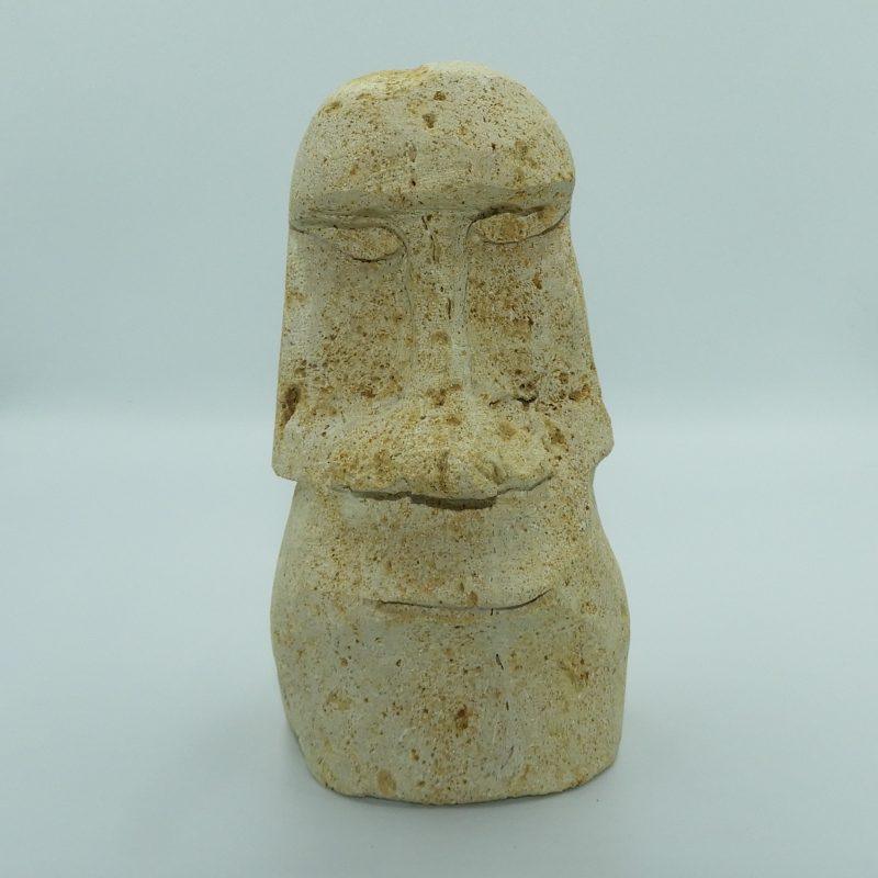 Escultura Reproducción Cabeza Moai mediano de Roca de Albero