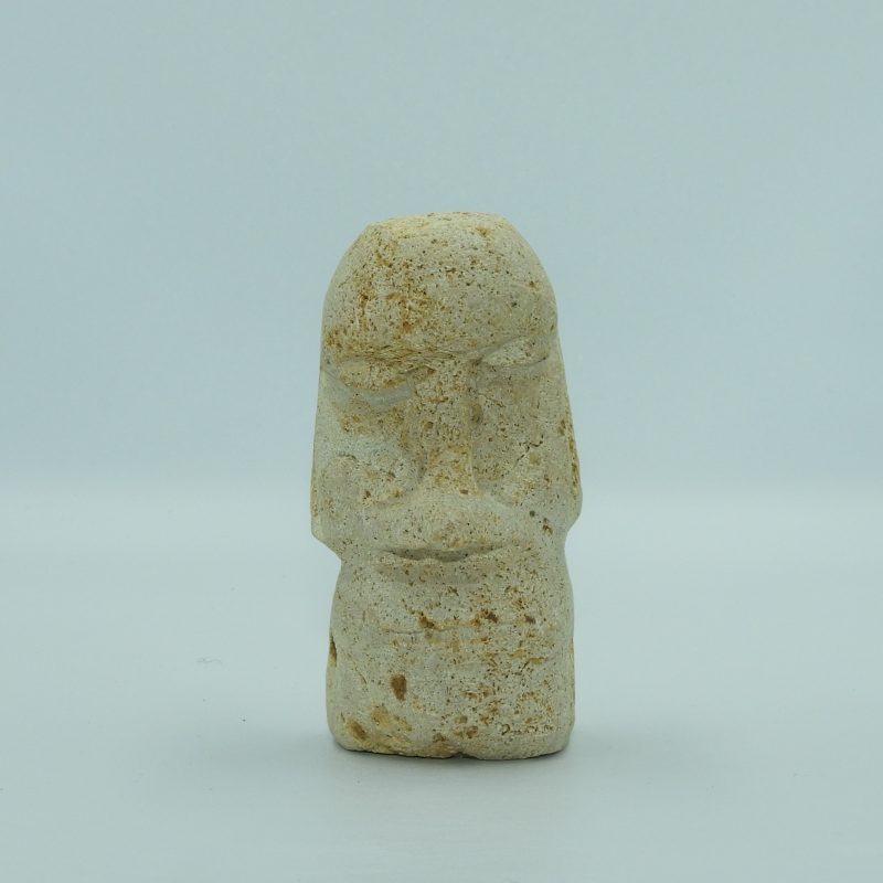 Escultura Reproducción Cabeza Moai pequeño de Roca de Albero